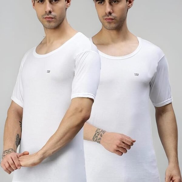 Men’s Cotton Half Sleeve Vest - Image 6
