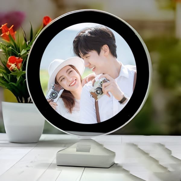 Magic Mirror LED Photo Frame Circle Shape